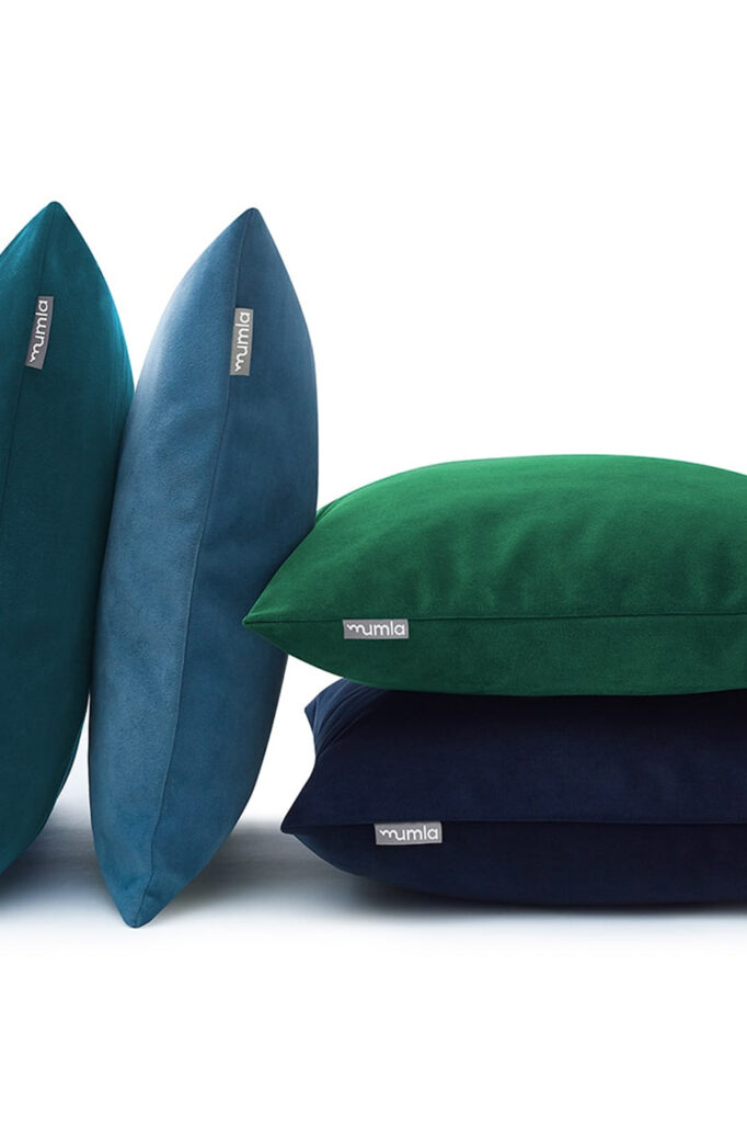 poszewka velvet granatowy - MUMLA