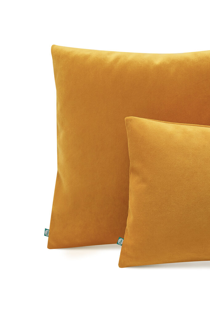 poszewka velvet musztardowy - MUMLA