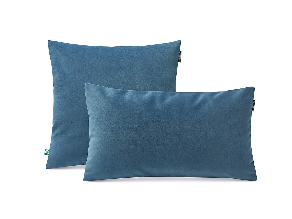 poszewka velvet niebieski