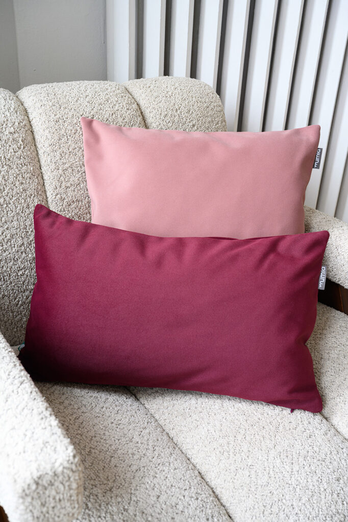 poszewka velvet burgundowy - MUMLA