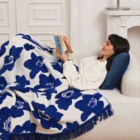 deka modré květiny - MUMLA