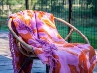 koc pomarańczowe kwiaty - MUMLA