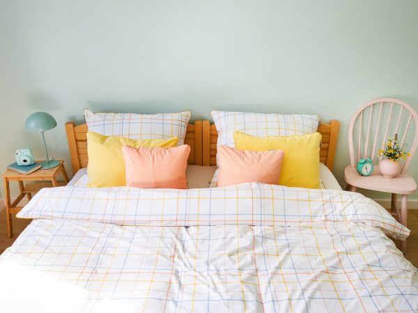 poszewka pastelowa kratka - MUMLA