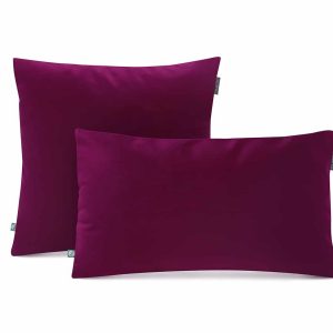 poszewka dekoracyjna velvet burgundowy - MUMLA