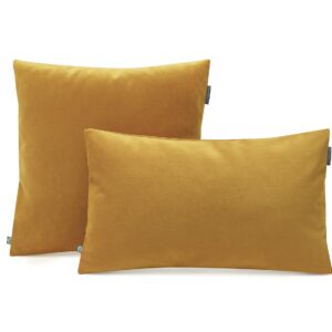 poszewka dekoracyjna velvet musztardowy - MUMLA