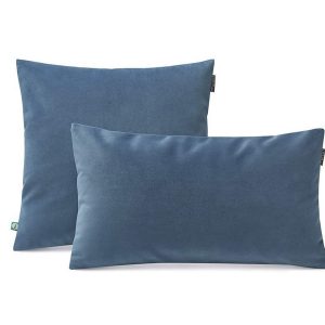 poszewka dekoracyjna velvet niebieski - MUMLA