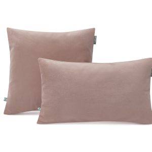 poszewka dekoracyjna velvet pudrowy róż - MUMLA