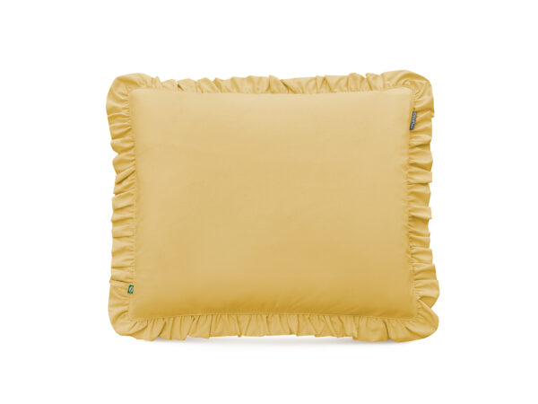 poszewka z falbaną bananowa - MUMLA