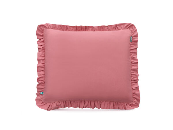 poszewka z falbaną brudny róż - MUMLA