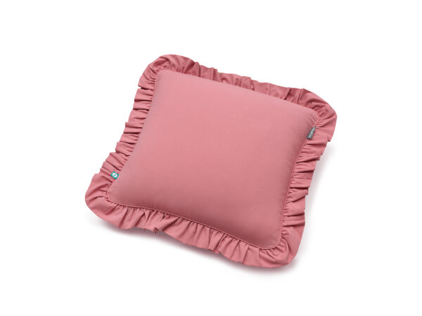 poszewka z falbaną brudny róż - MUMLA