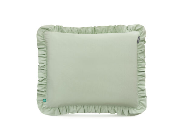 poszewka z falbaną pistacjowa - MUMLA