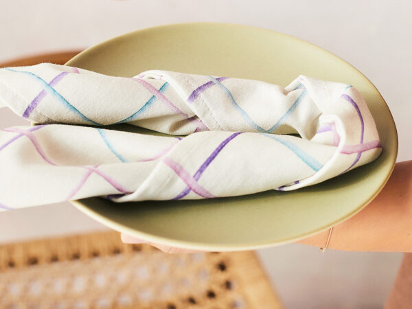 serwetka pastelowa krata - MUMLA