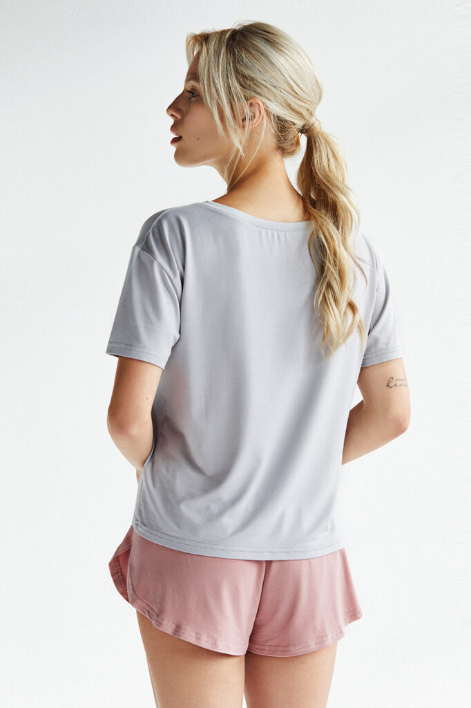 t-shirt bawełniany szary - MUMLA