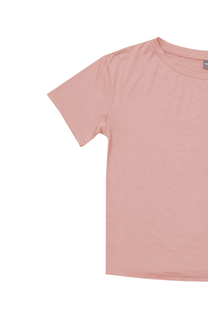 t-shirt z mikromodalu różowy - MUMLA