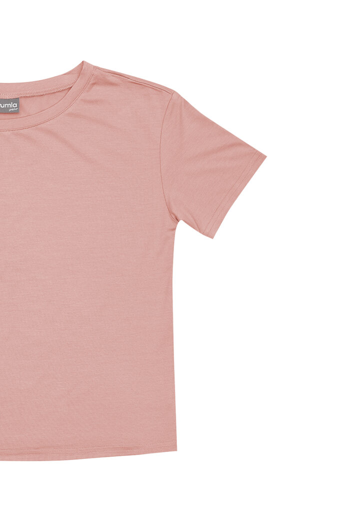 t-shirt z mikromodalu różowy - MUMLA