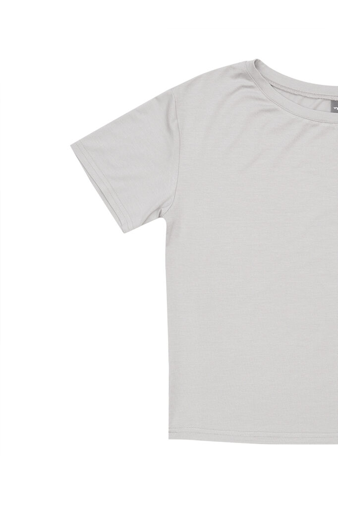 t-shirt z mikromodalu szary - MUMLA