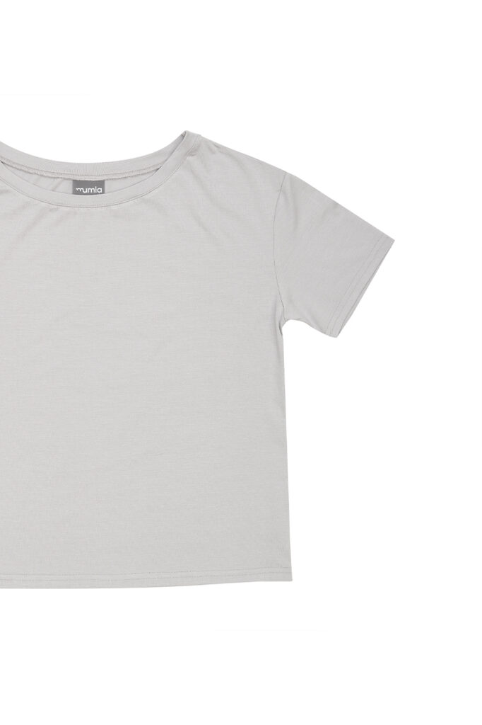 t-shirt z mikromodalu szary - MUMLA