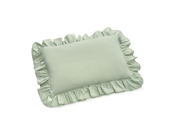 pościel pistacjowa z falbaną - MUMLA