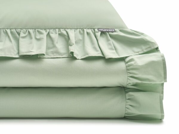 pościel pistacjowa z falbaną - MUMLA
