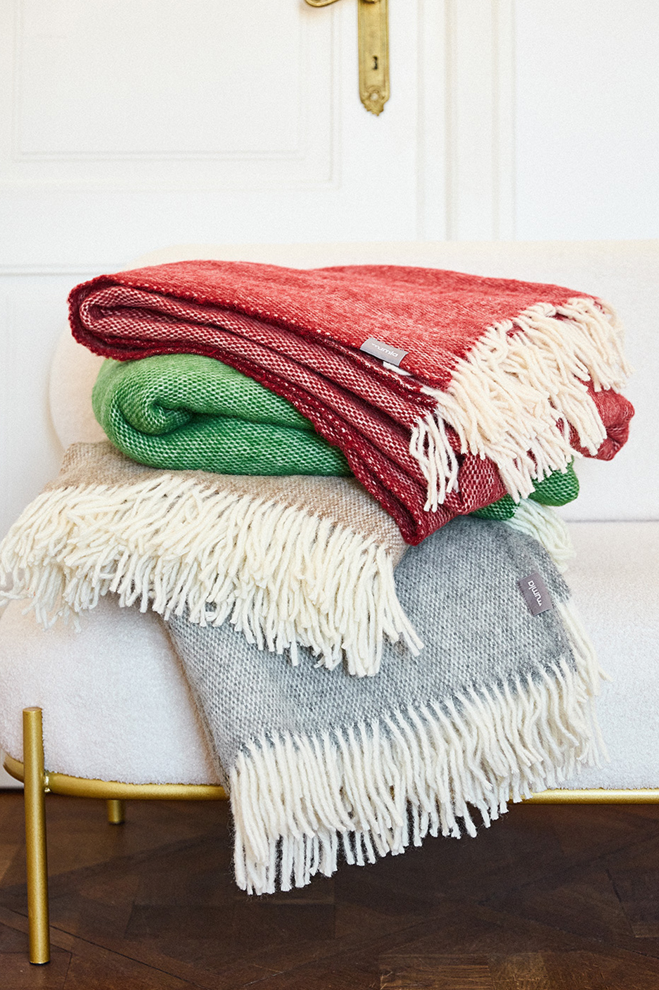 koc wełniany nord butelkowy - MUMLA