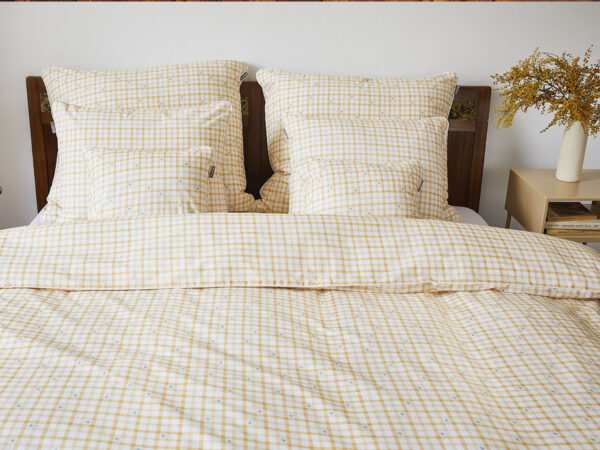 pościel żółta kratka - MUMLA
