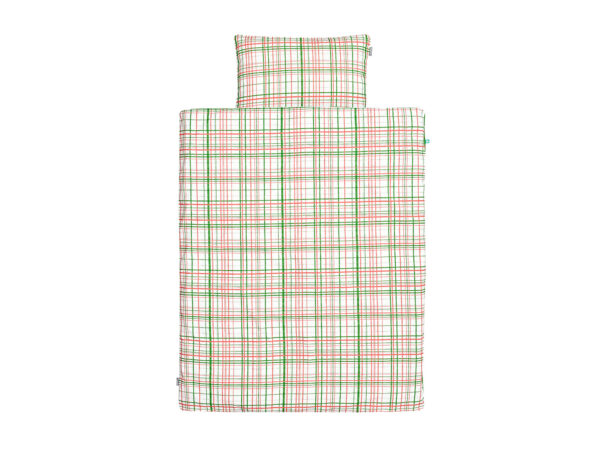 pościel zielono czerwona kratka MUMLA