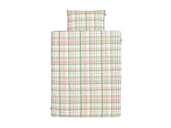 pościel zielono czerwona kratka MUMLA