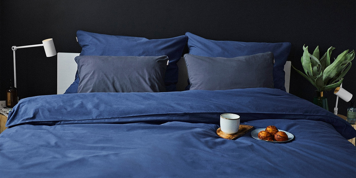 bettwäsche basic marineblau - MUMLA