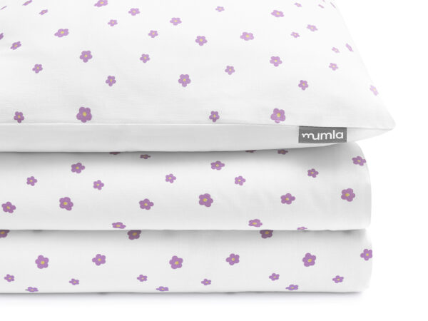 pościel simple fioletowe kwiatki - MUMLA