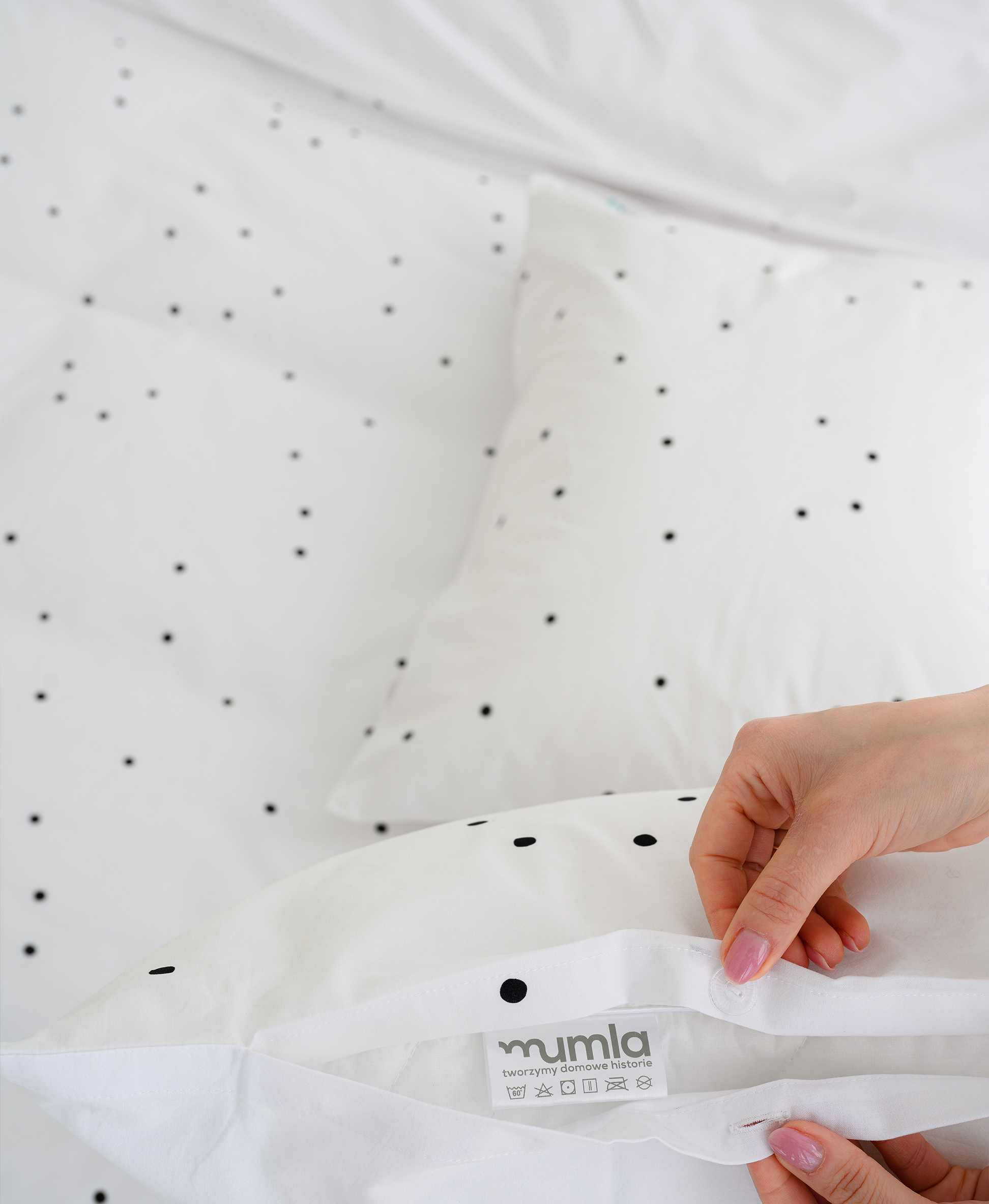pościel simple czarne confetti - MUMLA