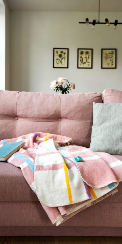 koc różowa krata - MUMLA