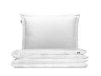 pościel satin biała prążki - MUMLA