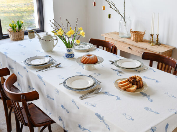 tischdecke blauer frühling - MUMLA