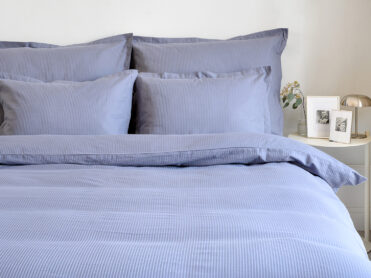 pościel satin stalowa prążki - MUMLA