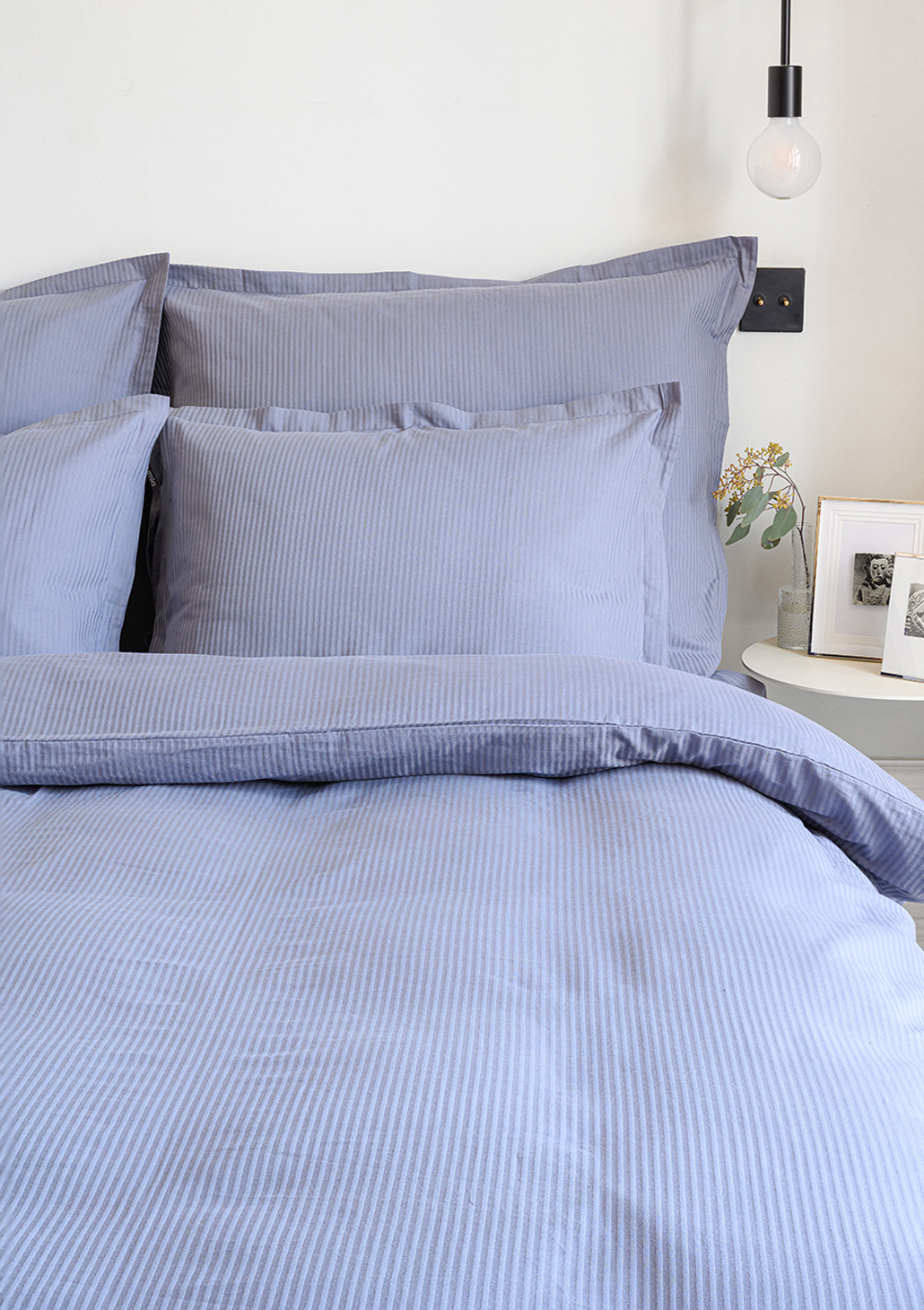 pościel satin stalowa - MUMLA