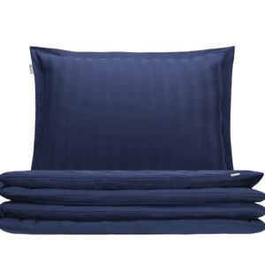 pościel satin granatowa pasy - MUMLA