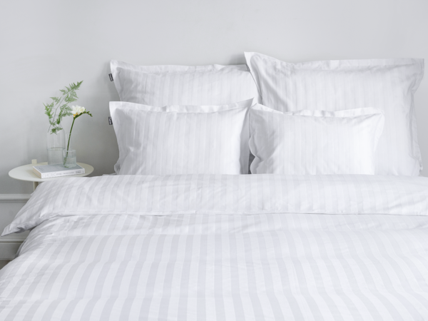 bettwäsche satin weiße streifen - MUMLA