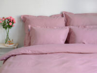 bettwäsche satin rosa gerippt - MUMLA