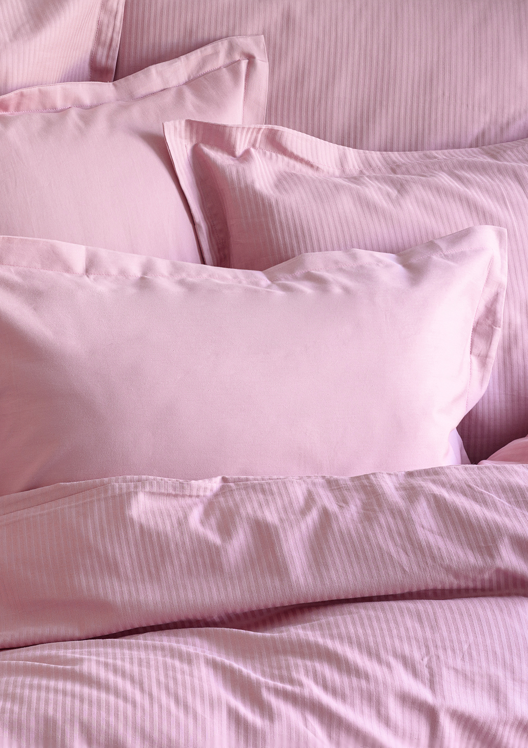 bettwäsche satin rosa gerippt - MUMLA