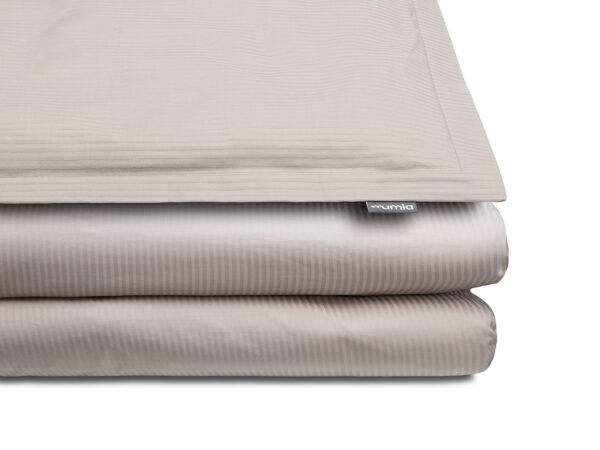 bettwäsche satin beige gerippt - MUMLA