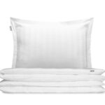 povlečení satin bílé pruhy - MUMLA