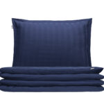 bettwäsche satin marineblaue streifen - MUMLA