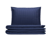 bettwäsche satin marineblaue streifen - MUMLA