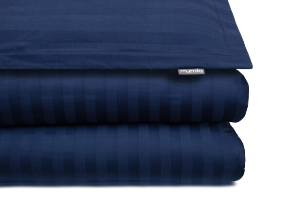 bettwäsche satin marineblaue streifen - MUMLA