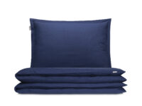 bettwäsche satin marineblaue gerippt - MUMLA