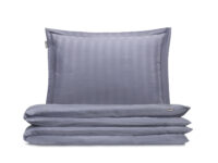 bettwäsche satin stahlgraue streifen - MUMLA