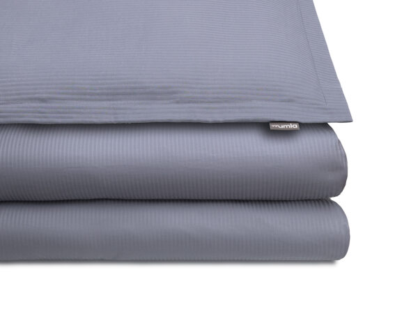 bettwäsche satin stahlgraue gerippt - MUMLA